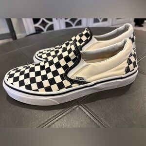 Vans Black and White Checkered Slip-Ons